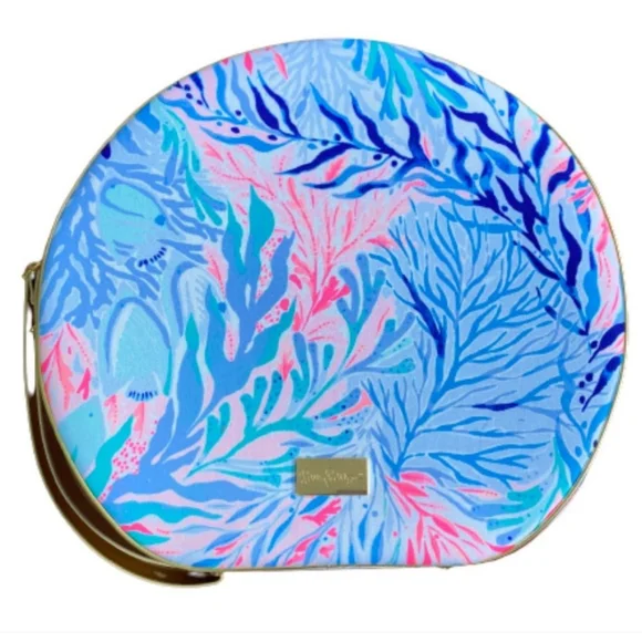 Lilly Pulitzer Perfect condition Kaleidoscope Coral Round Luggage Bag - Picture 3 of 12